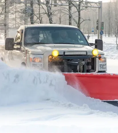 snow plowing in North Branch, MN