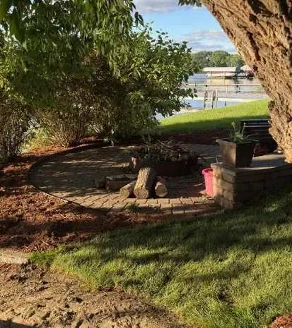 Stone fire pit design in North Branch, MN