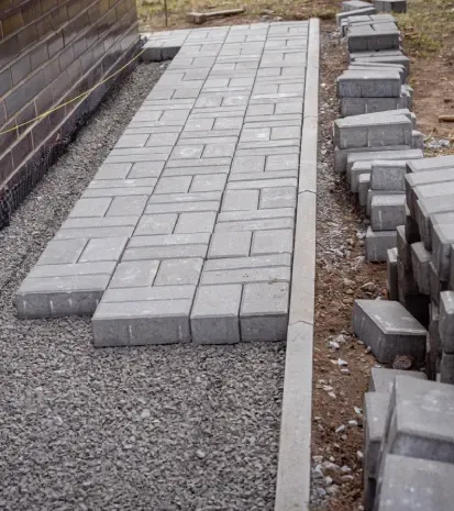 Stone paver walkway in North Branch, MN