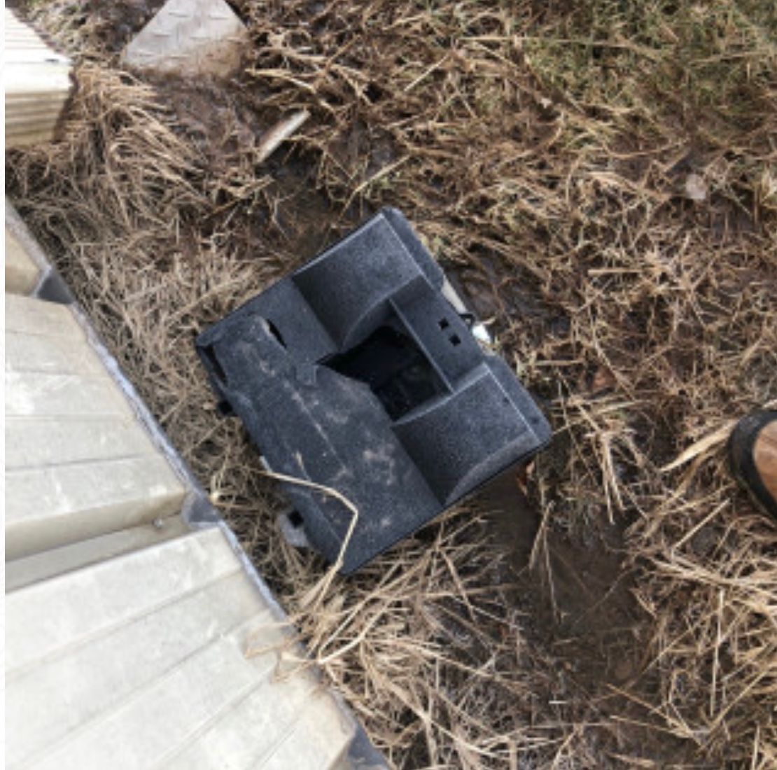 A locked bait trap - exterior rodent control in Ellenville, NY by Nuisance and Pest Control by Dave.
