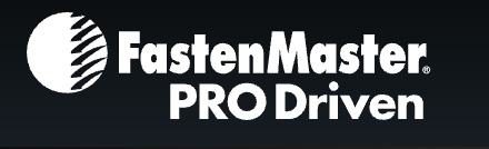 FastenMaster PRO Driven logo in white on a dark background with a circular icon.