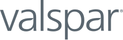 Valspar logo in gray lowercase letters on a white background
