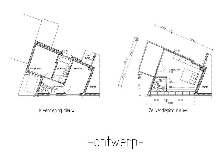bouwtekening Coehoornstraat Utrecht