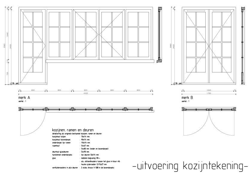 bouwtekening Ruiterweg Laren