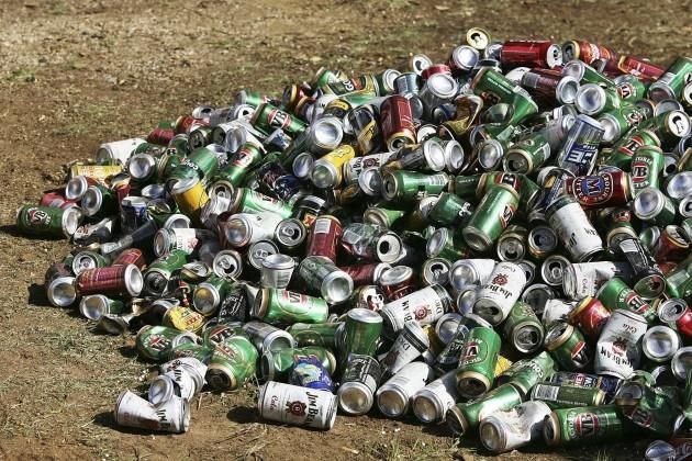 A Pile of Crushed Aluminum Cans on The Ground — The Territory Can Man In Winnelie, NT