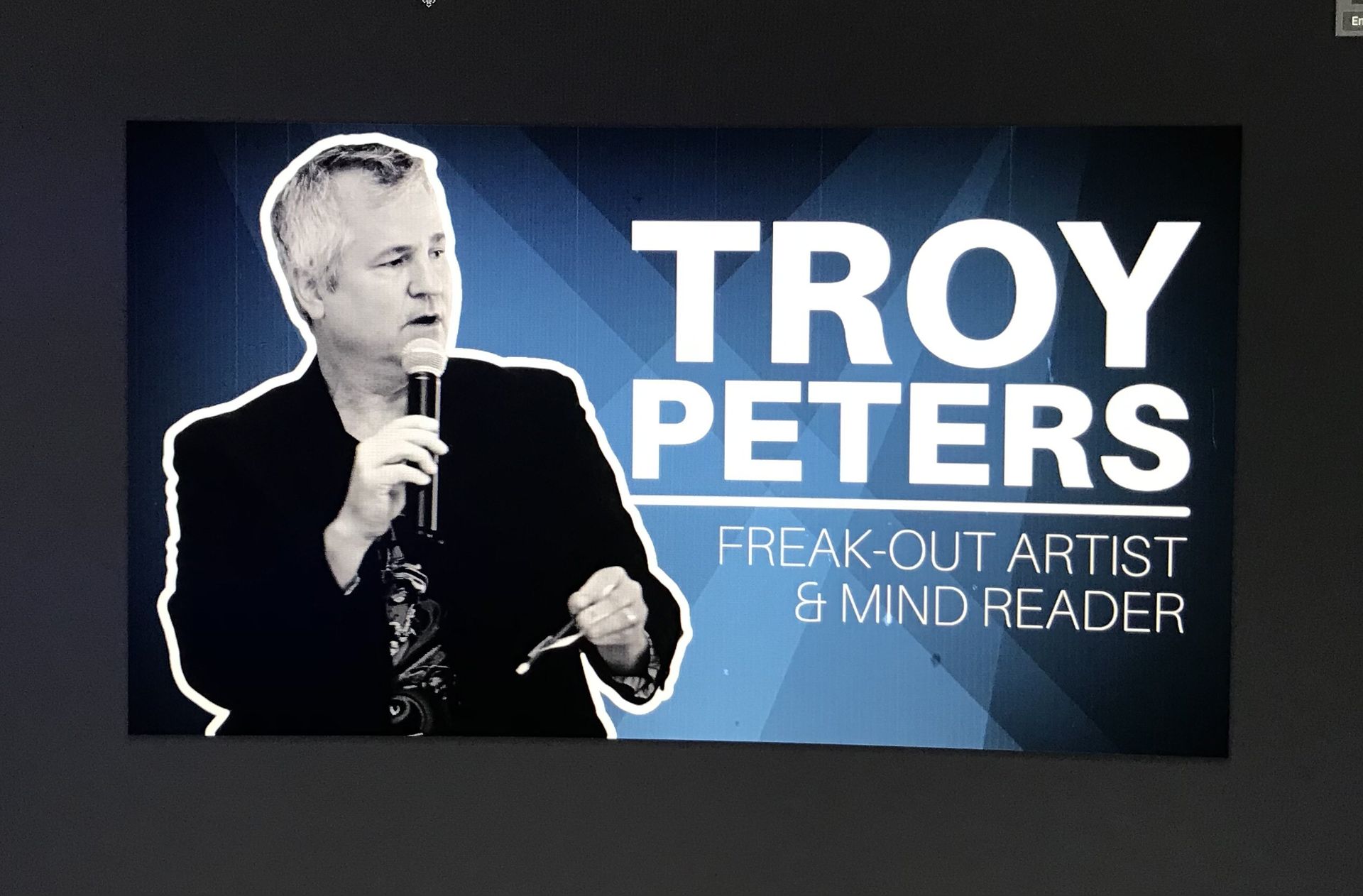 Troy peters is a freak-out artist and mind reader