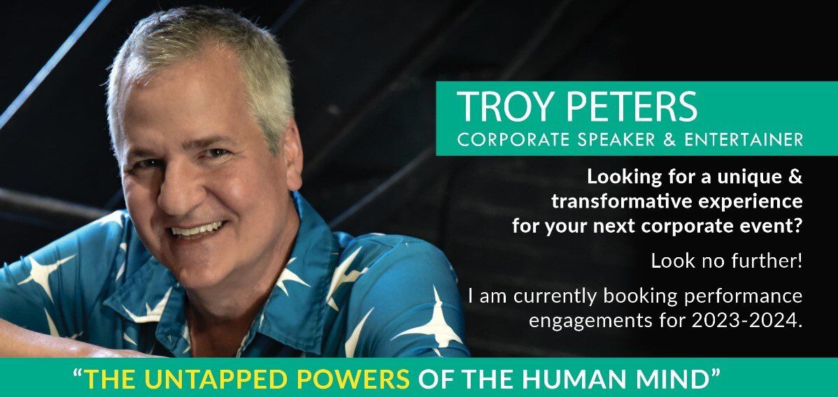Troy peters is looking for a unique and transformative experience for your next corporate event.