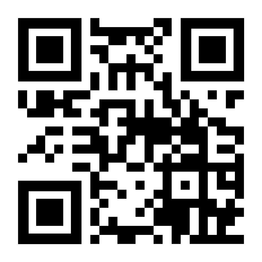 A black and white qr code on a white background.