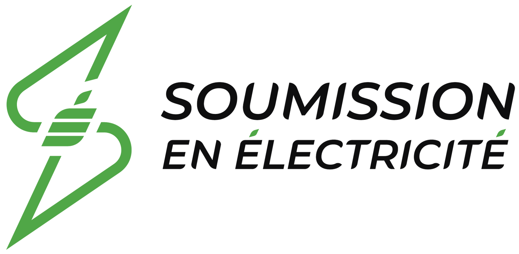 Green lightning bolt logo with 