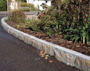 Granite Curb With Garden Bed