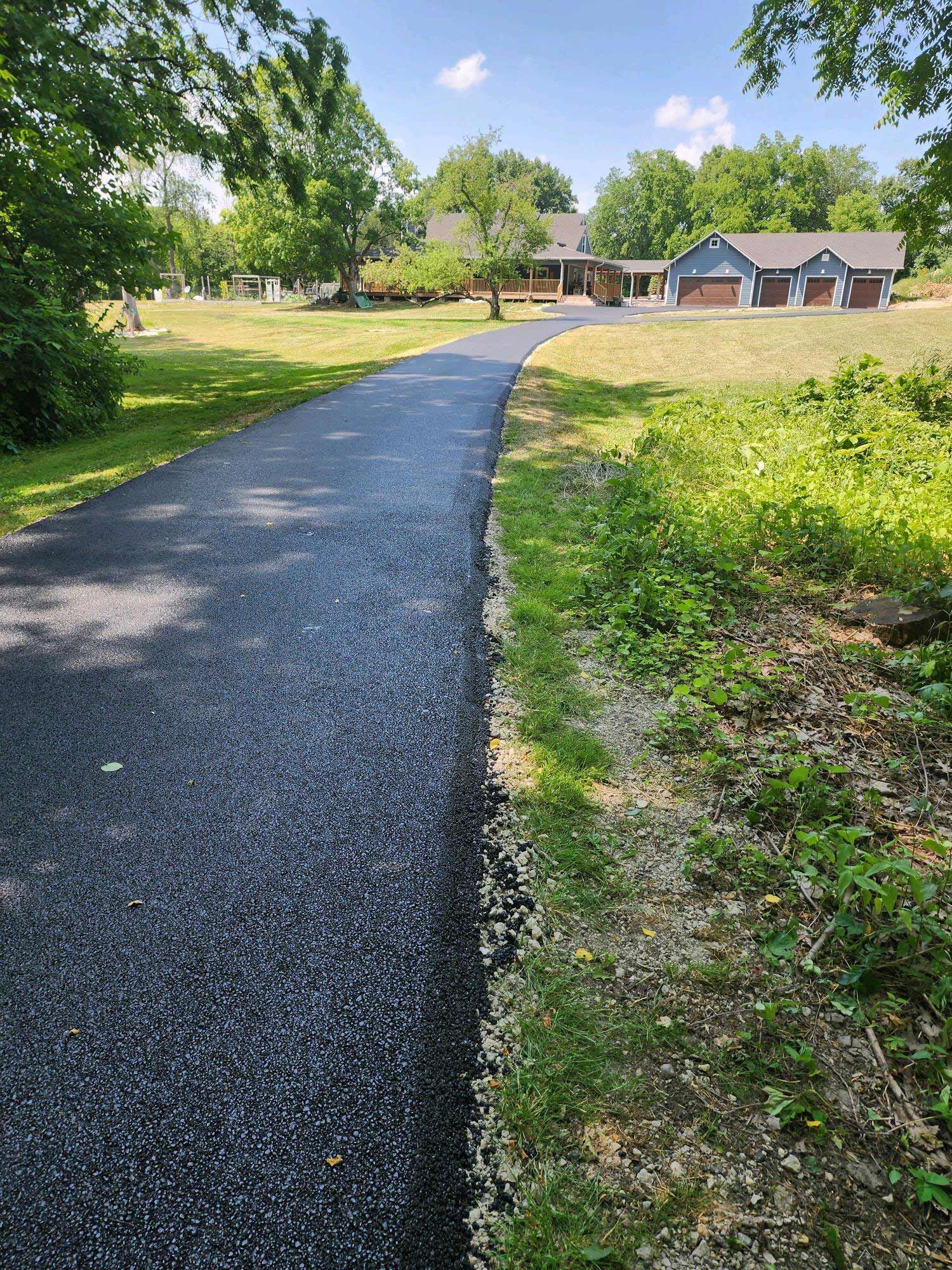 Driveway With Two Garages — Plainfield, IL — Pro Blacktop Paving