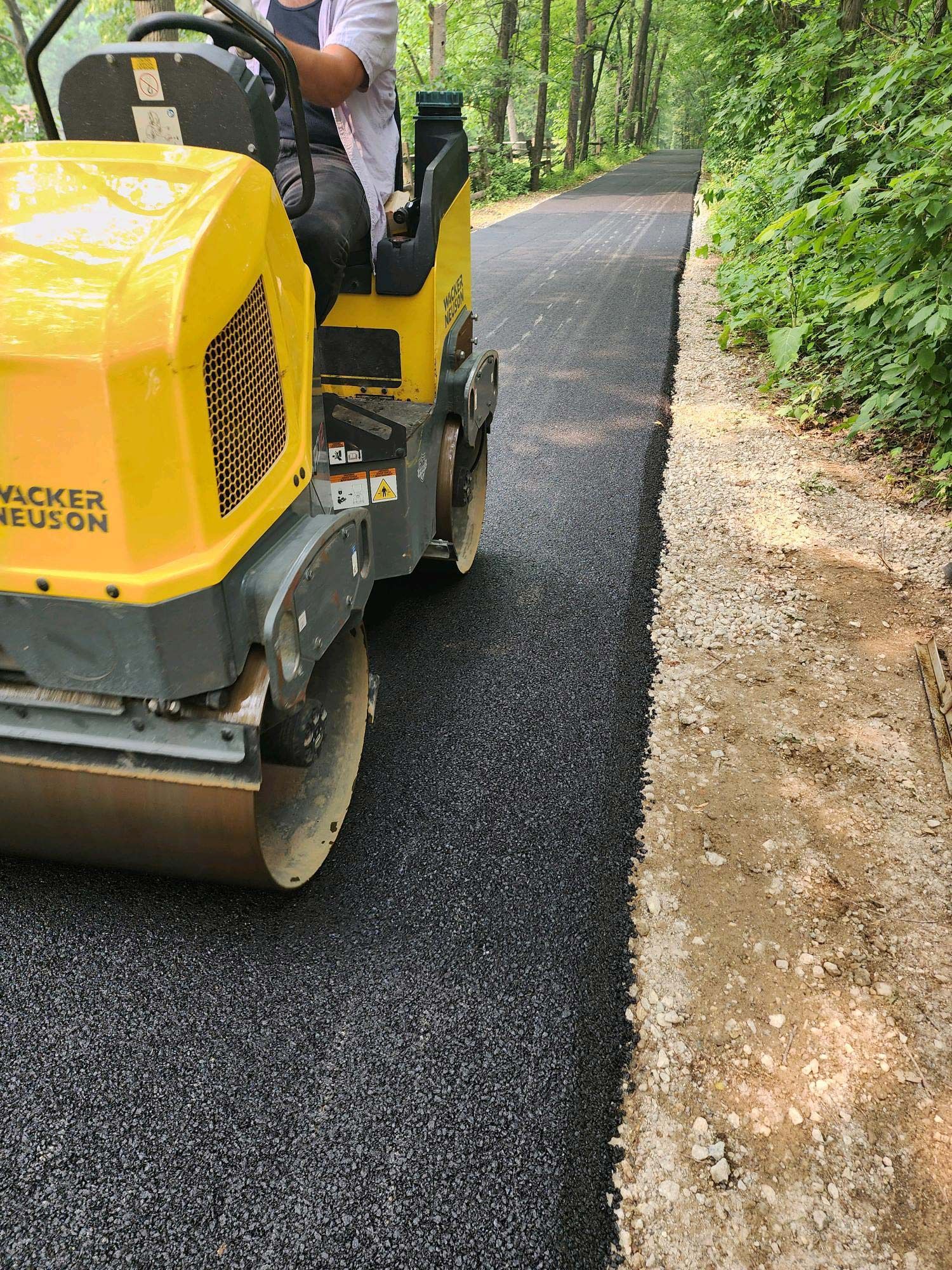 Wacker Neuson Yellow Roller — Plainfield, IL — Pro Blacktop Paving