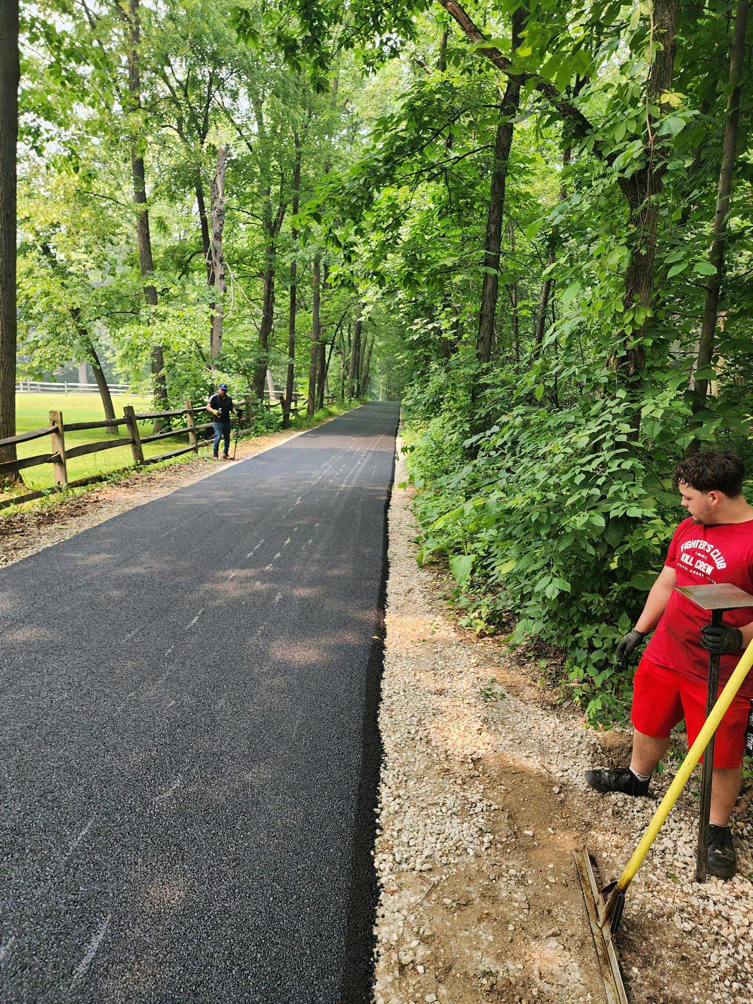 New Paved Trail — Plainfield, IL — Pro Blacktop Paving
