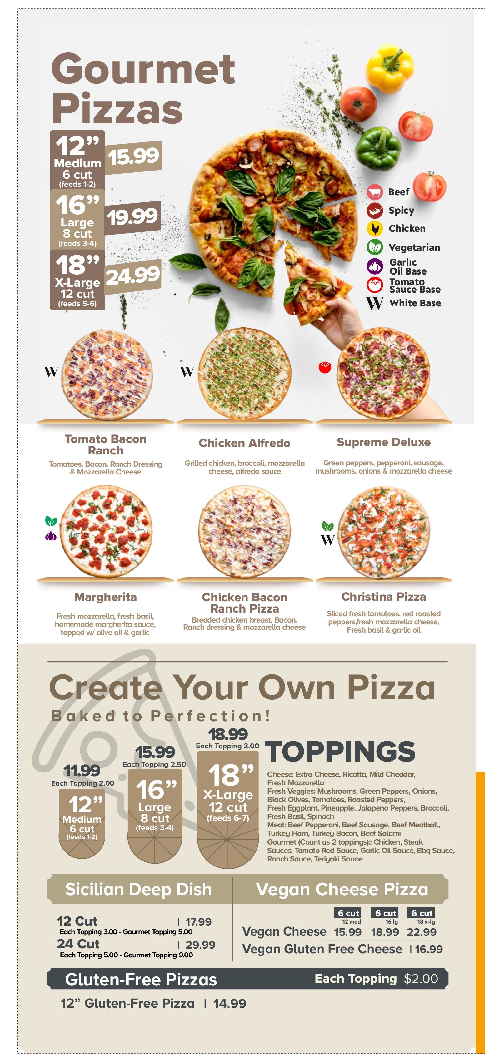 Menu Westgate Pizza Bella