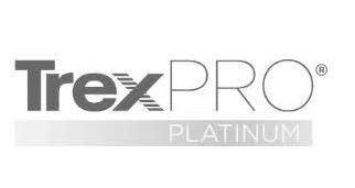 A black and white logo for trex pro platinum.
