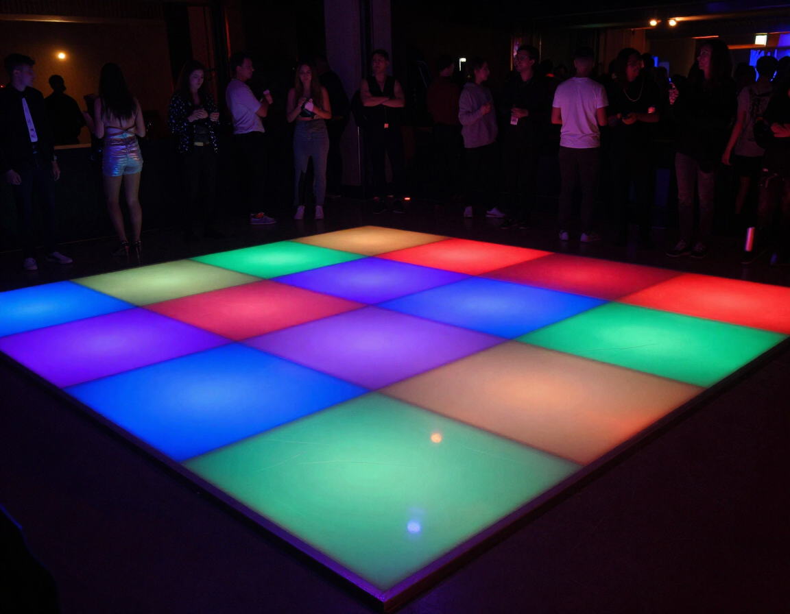 Pista de baile iluminada