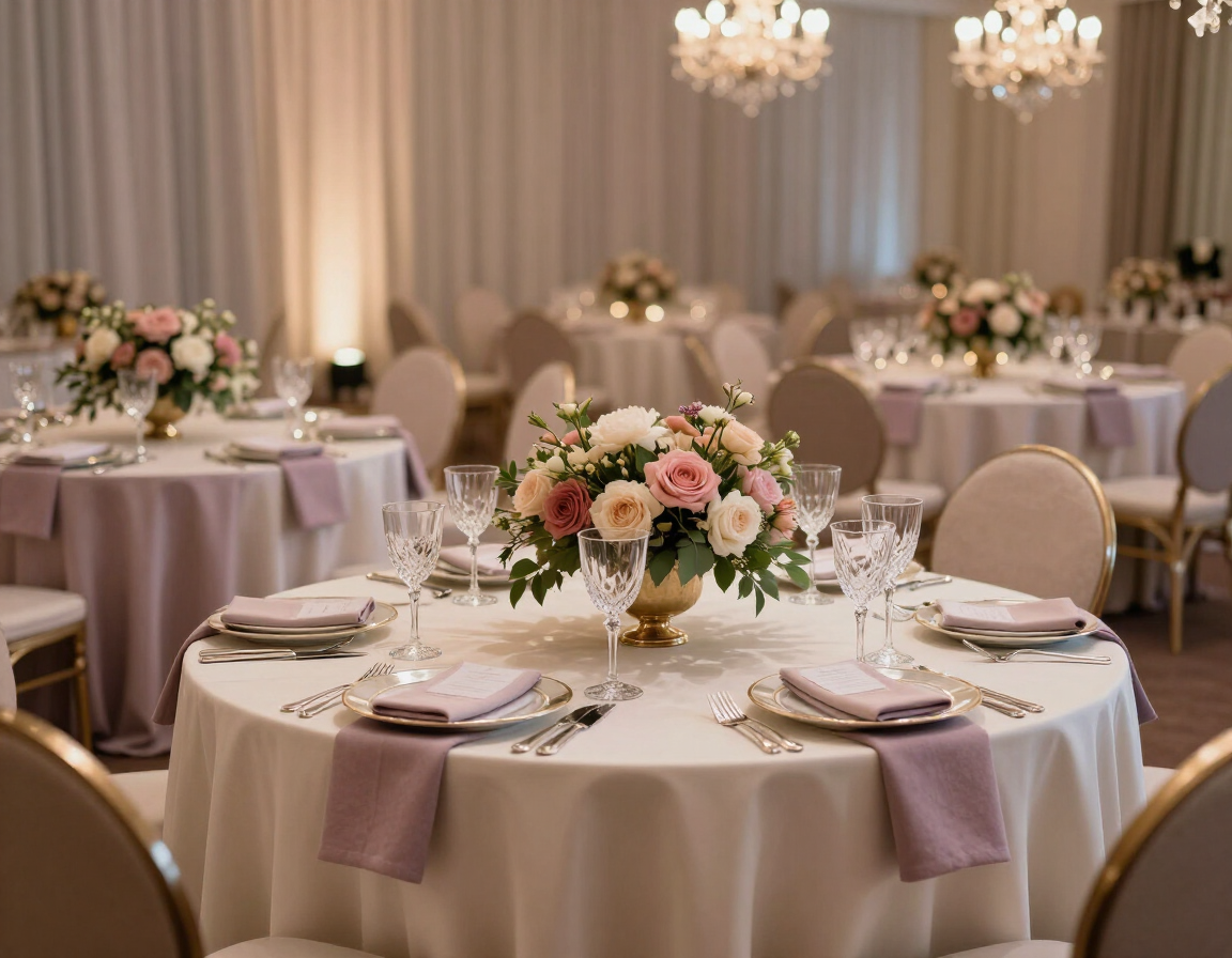 Mesas decoradas con manteler&iacute;a