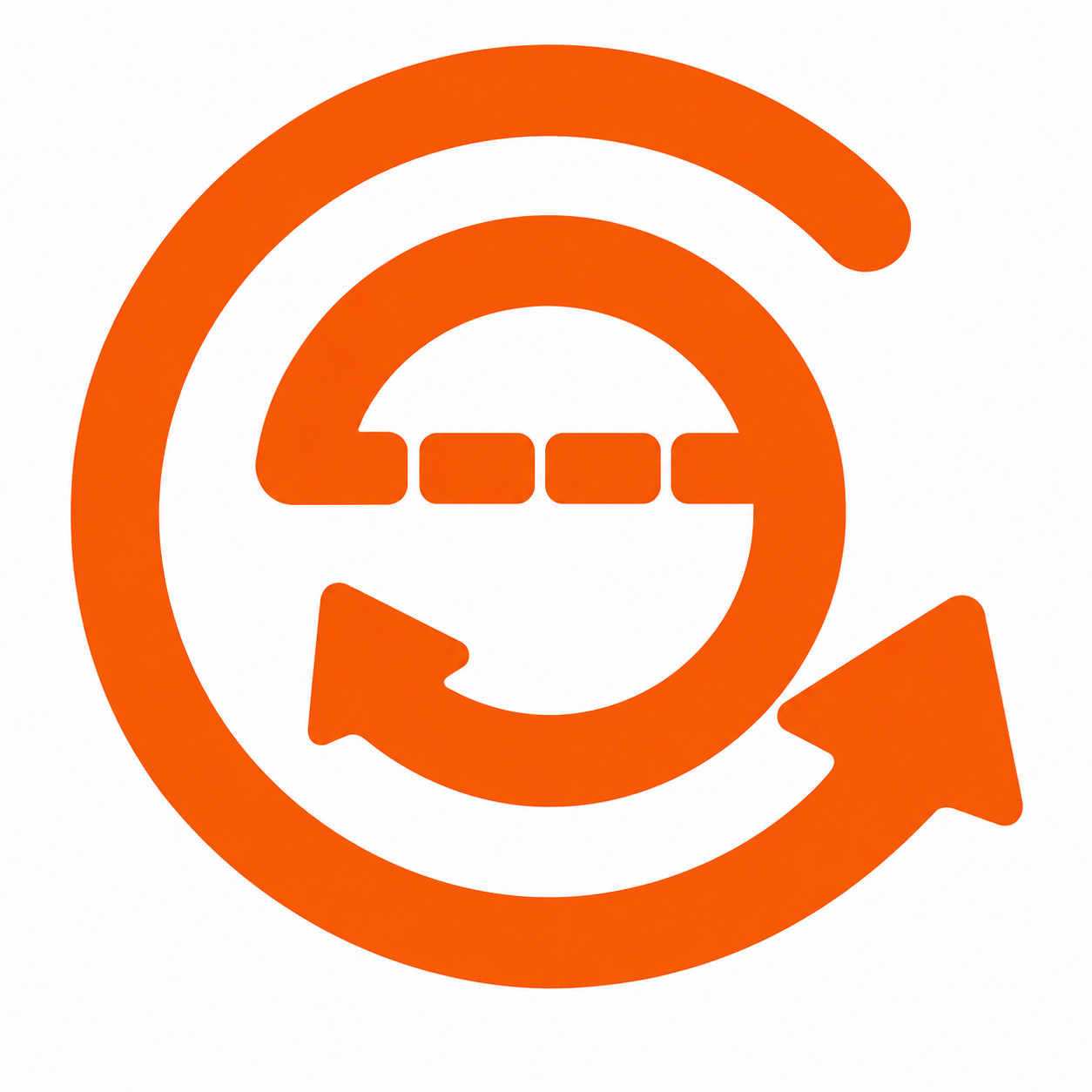 Logotipo de metalurgia industrial Iraloff en naranja y negro con icono de engranaje
