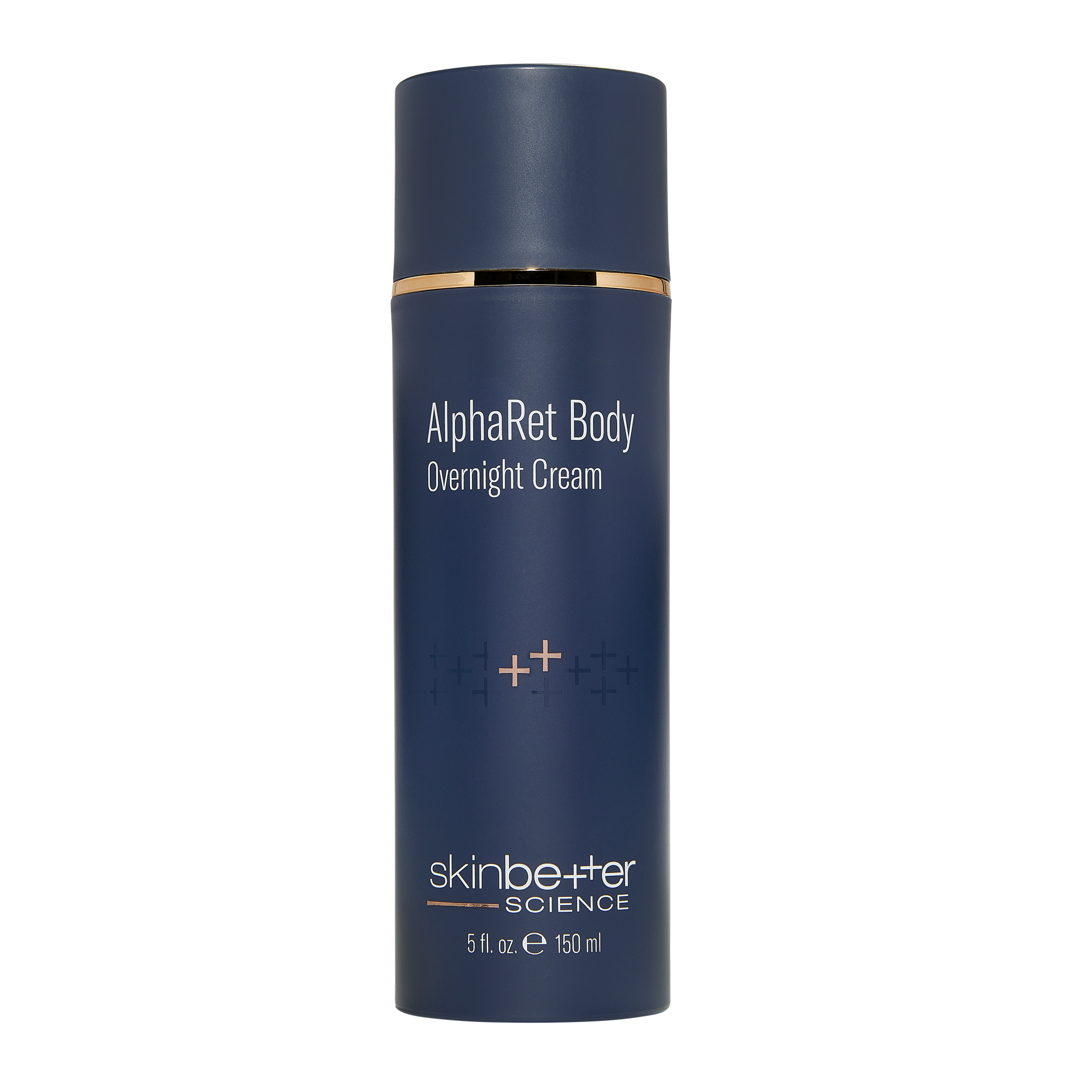 Blue cylindrical bottle of 