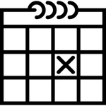 A black and white drawing of a tic tac toe game.