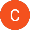 Orange circle with a white capital C on a white background