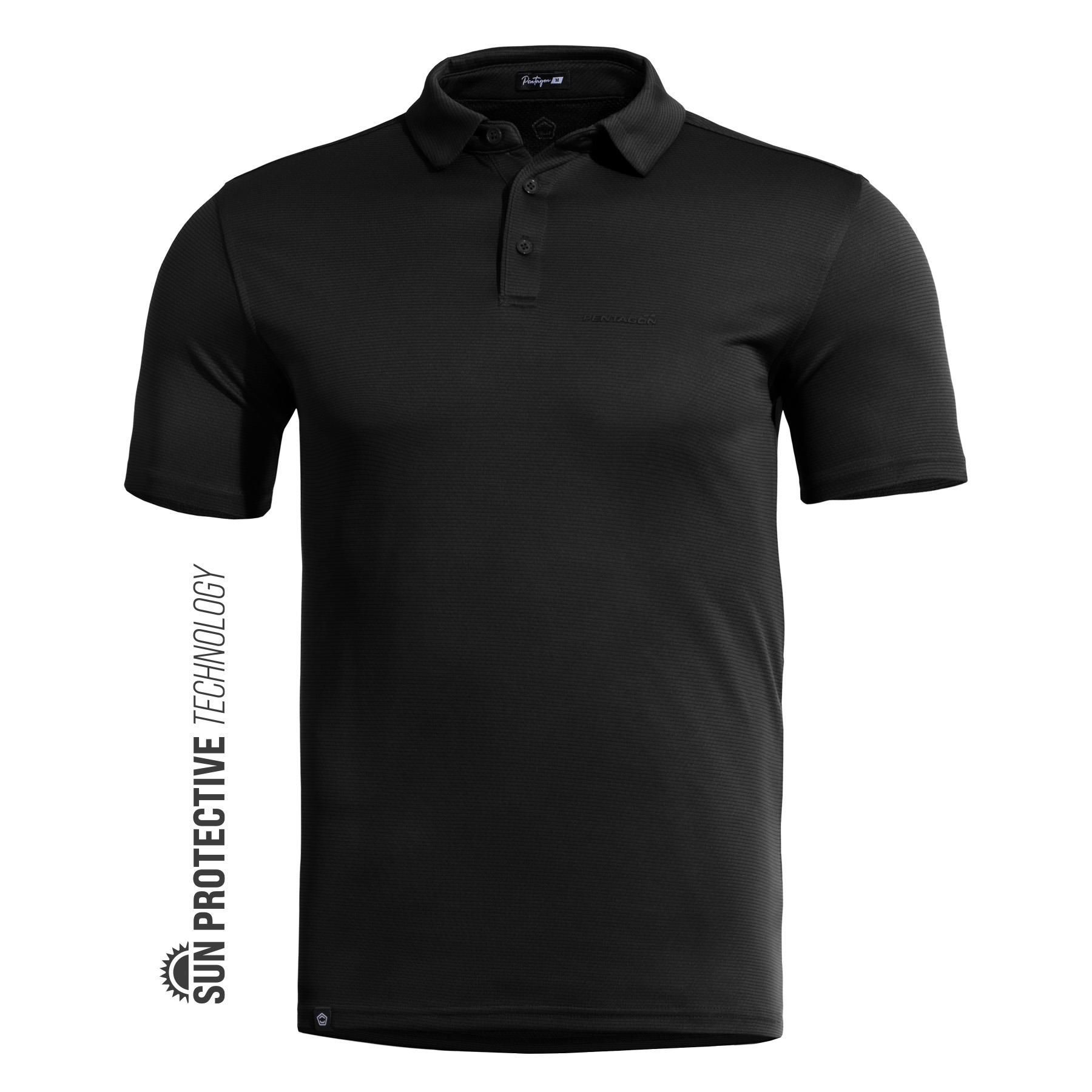 Camisa polo Vanquish Oeko-Tex preta Pentágono Tamanho G