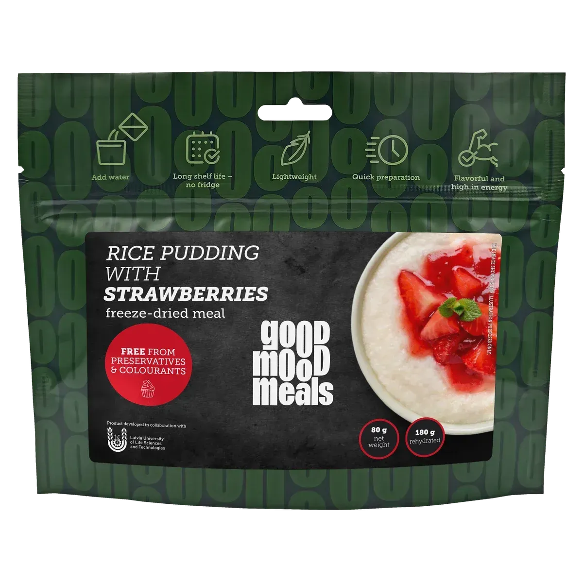 Arroz doce com morangos