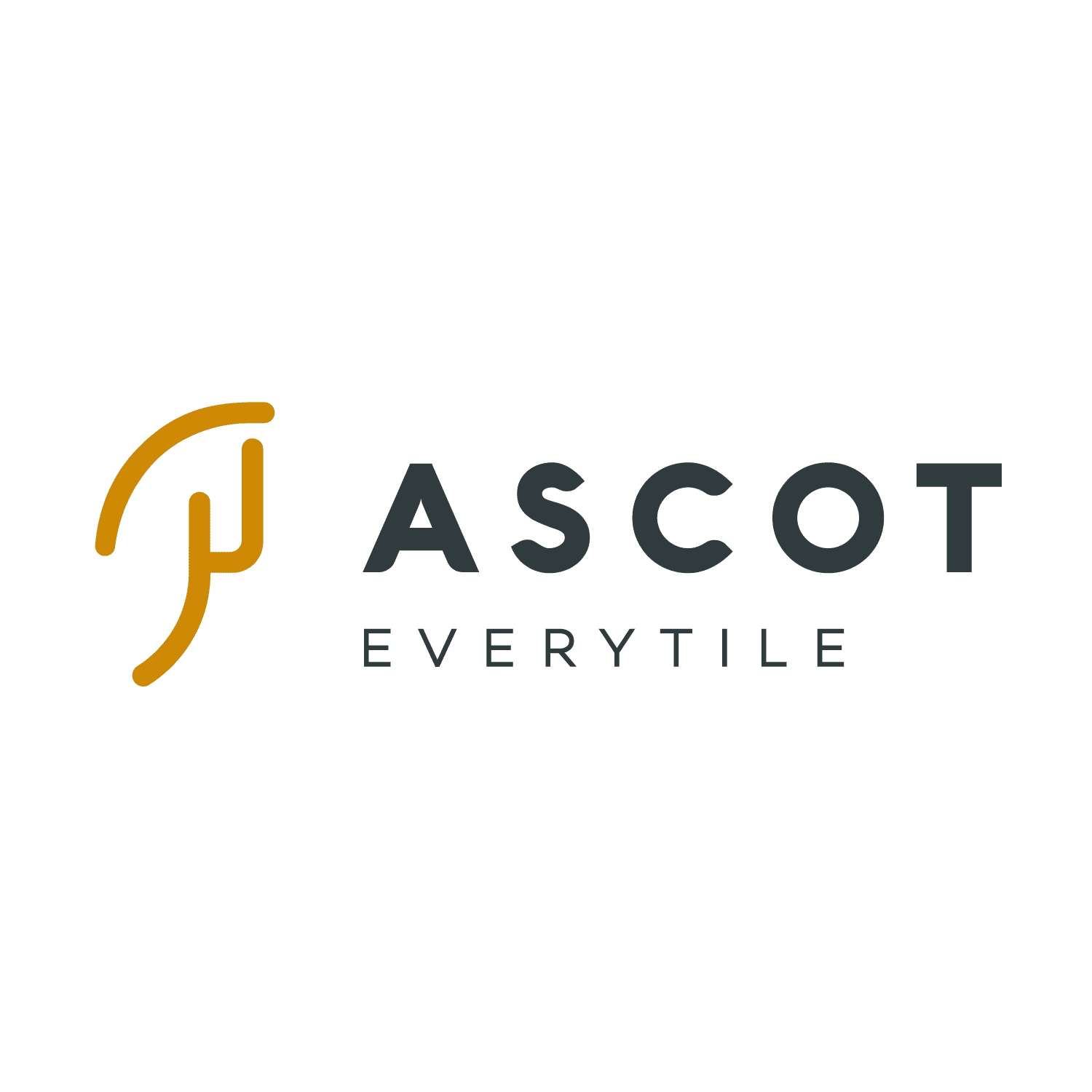 Logo ASCOT Evertyle con icona dorata e testo grigio scuro su sfondo bianco.