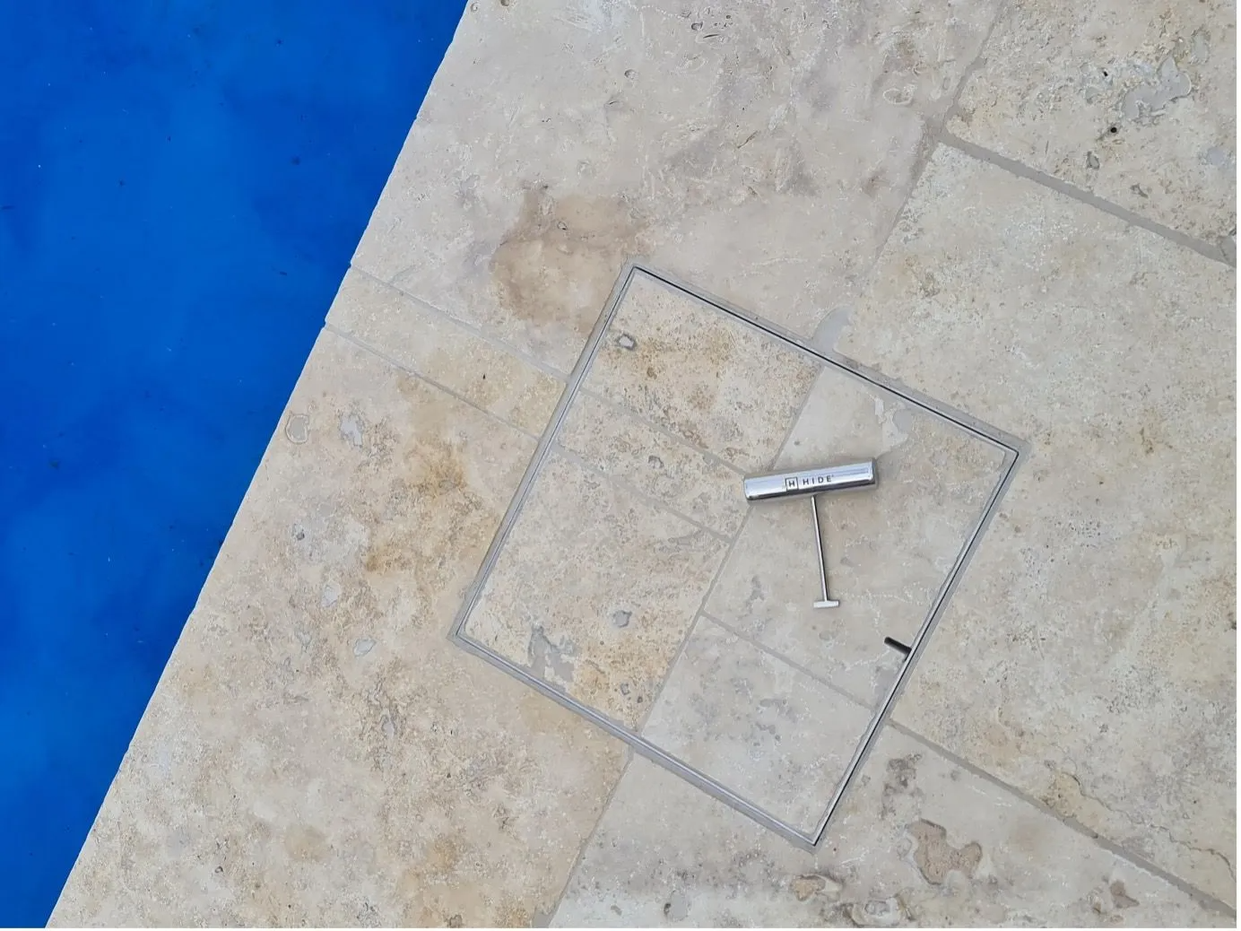 Poolside Paving With a Square Access Panel — Newcorp Pools In Moore Creek, NSW