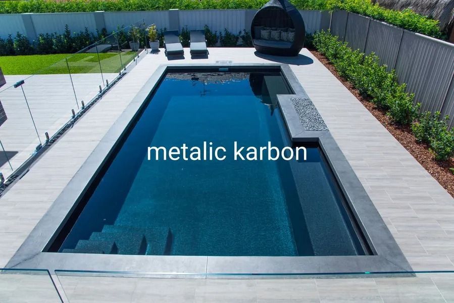 Rectangular Pool With Metallic Karbon Finish — Newcorp Pools In Moore Creek, NSW