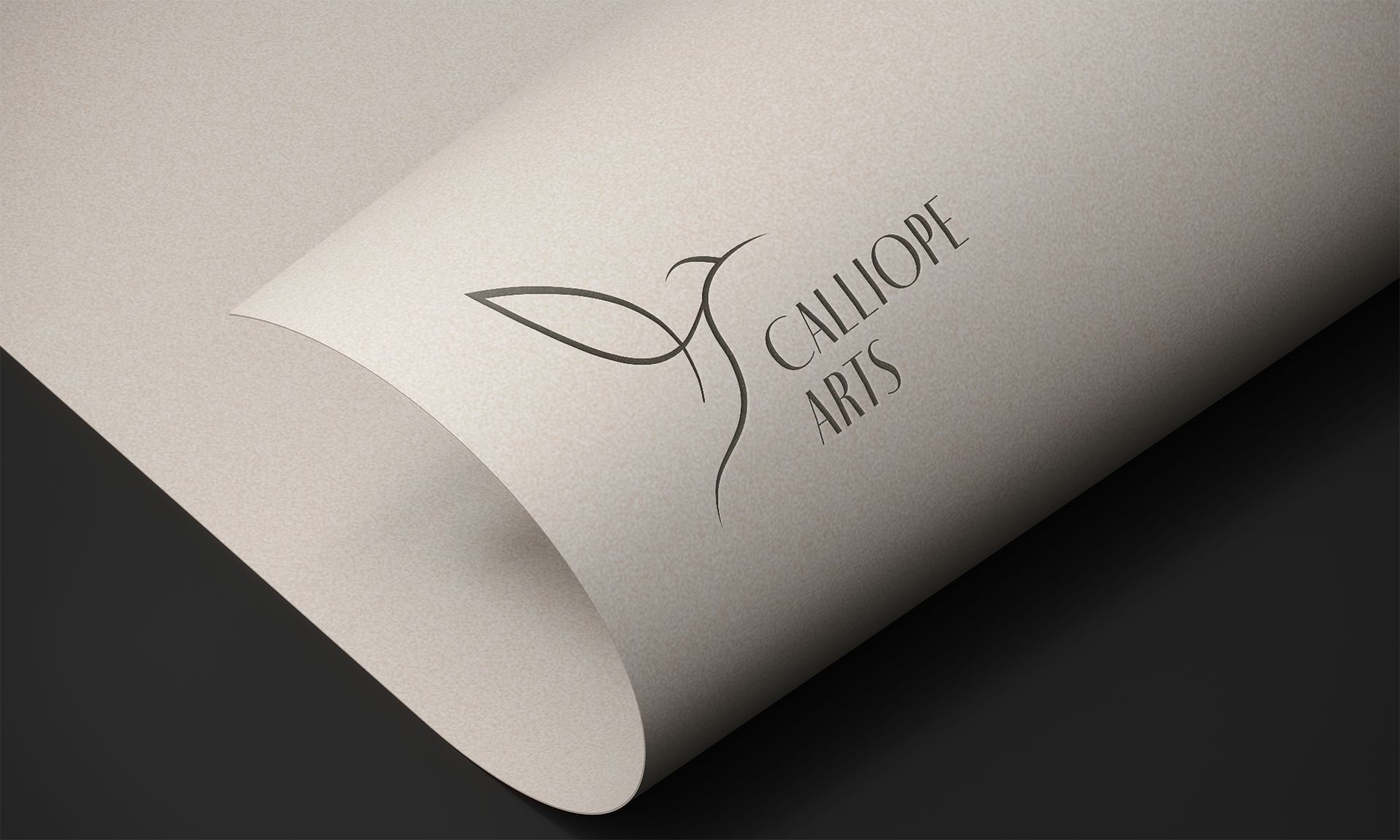 A piece of paper with the calliope arts logo on it