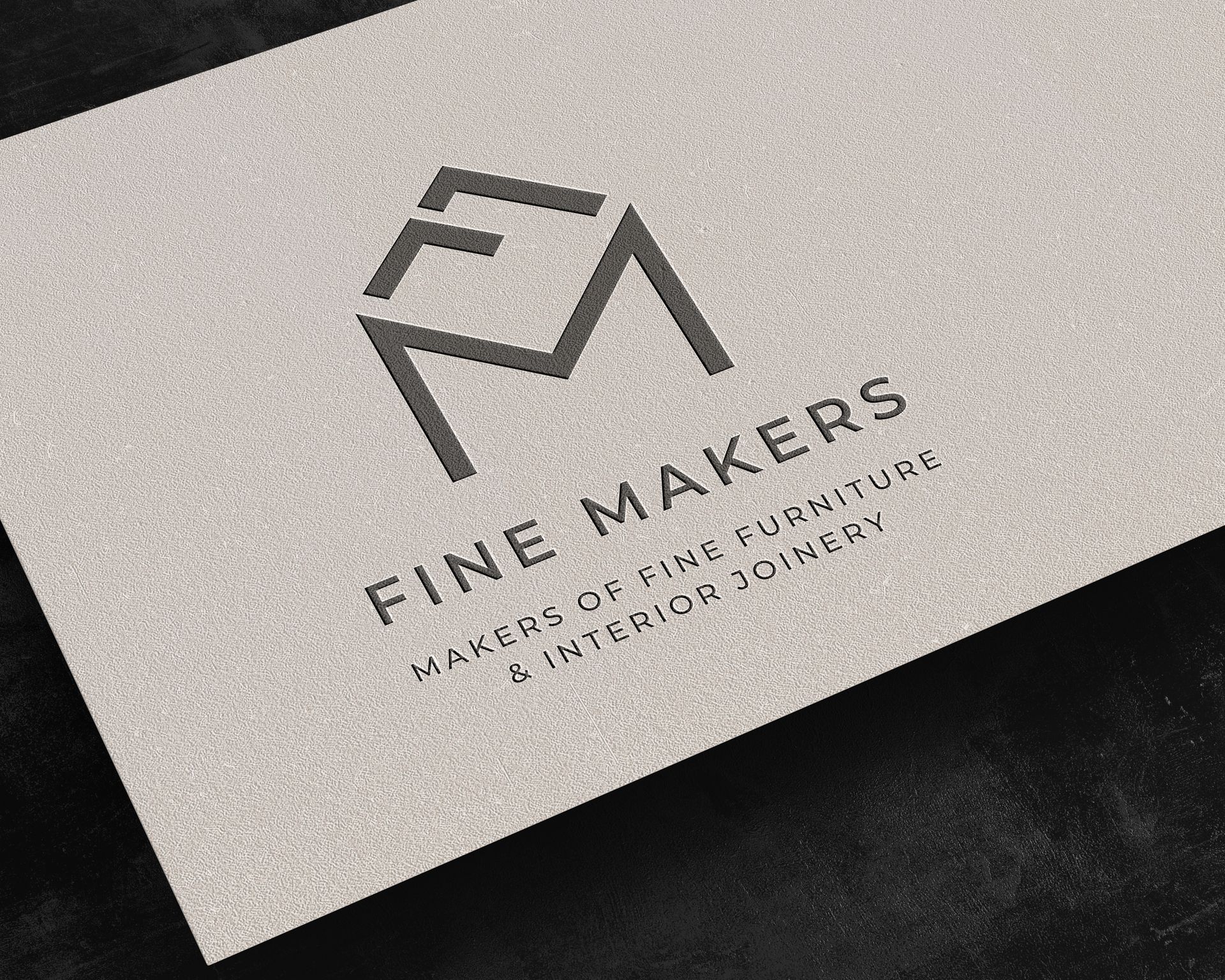 A business card for fine makers makers of fine furniture and interior joinery