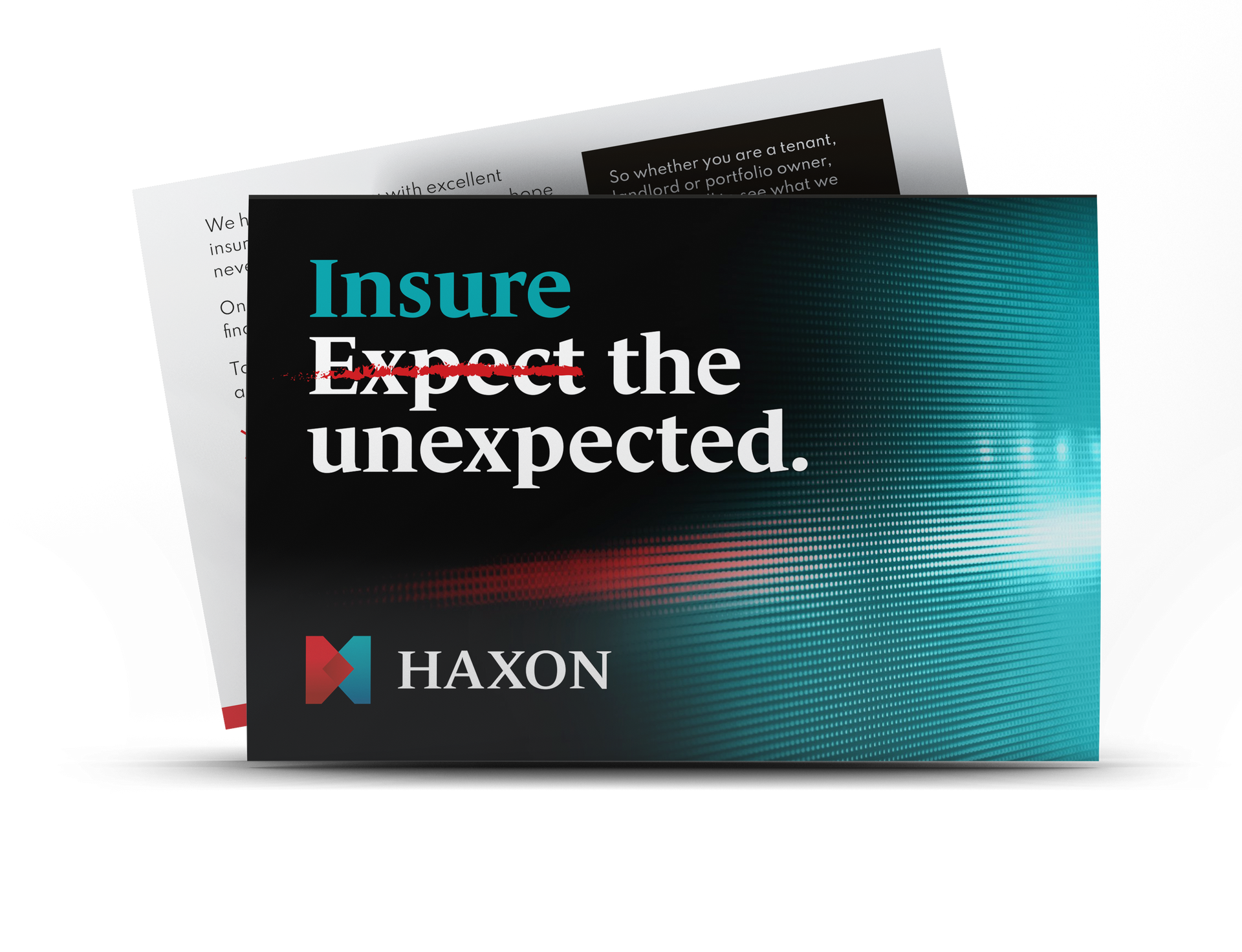 An advertisement for haxon says to insure expect the unexpected