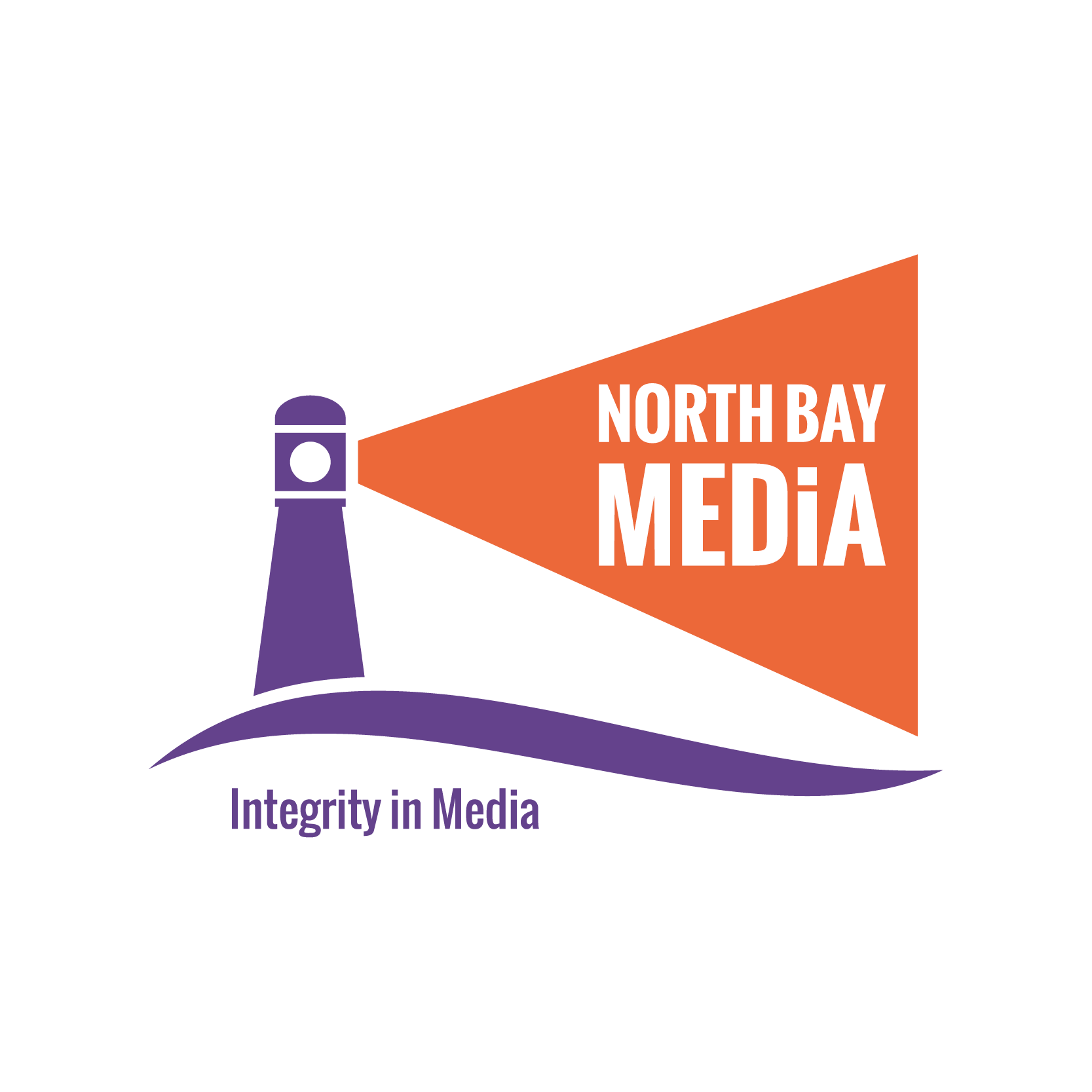 The logo for north bay media shows a lighthouse and a wave.