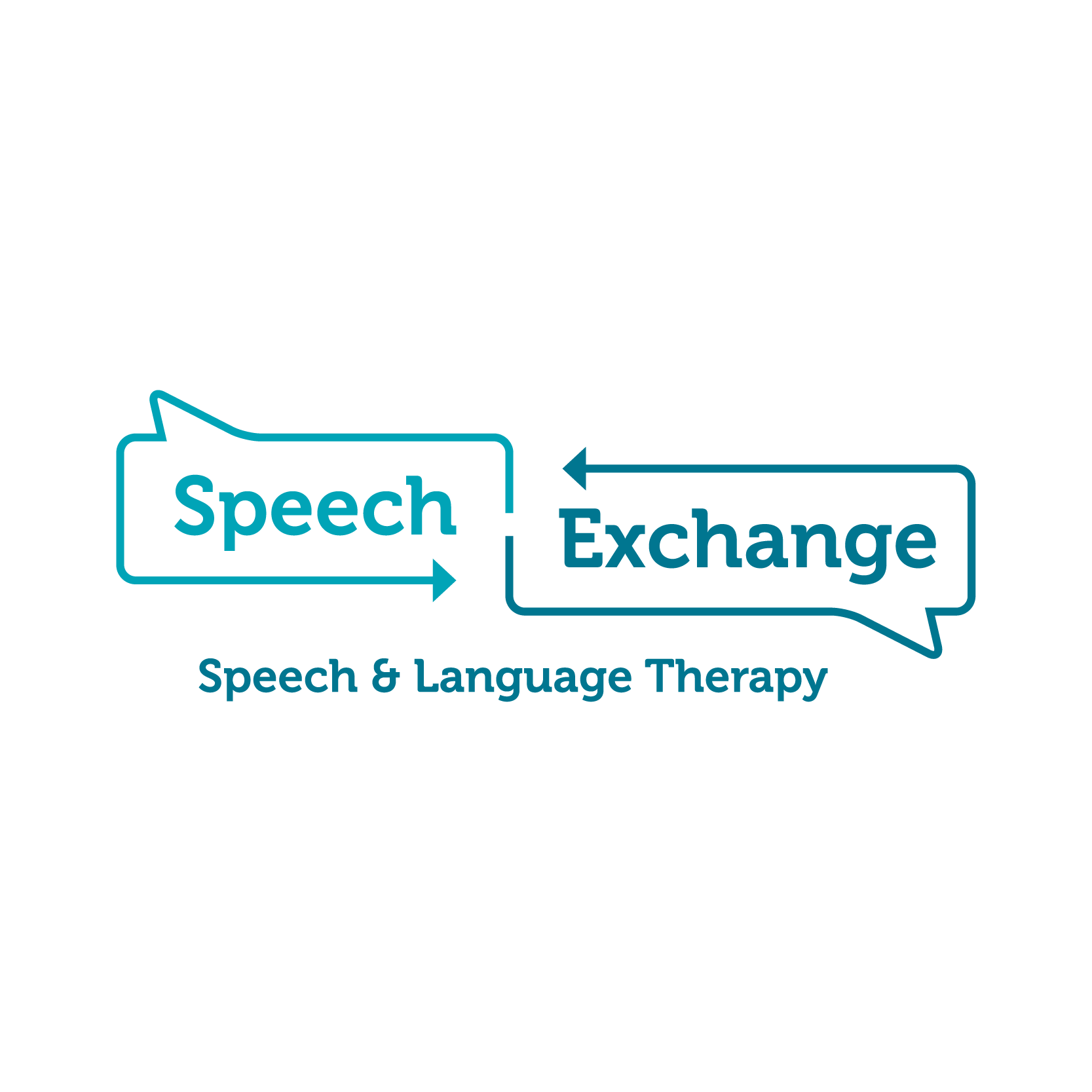 A logo for speech exchange speech and language therapy.