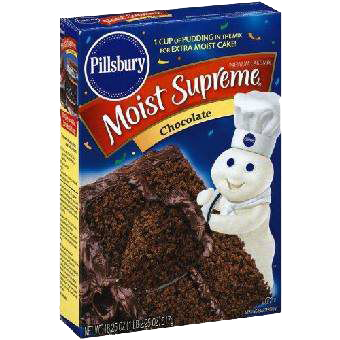 A box of pillsbury moist supreme chocolate brownie mix.