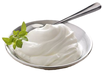 A bowl of sour cream