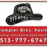 Tampter Bros. Pavin logo with red banner and phone number 513-777-6747