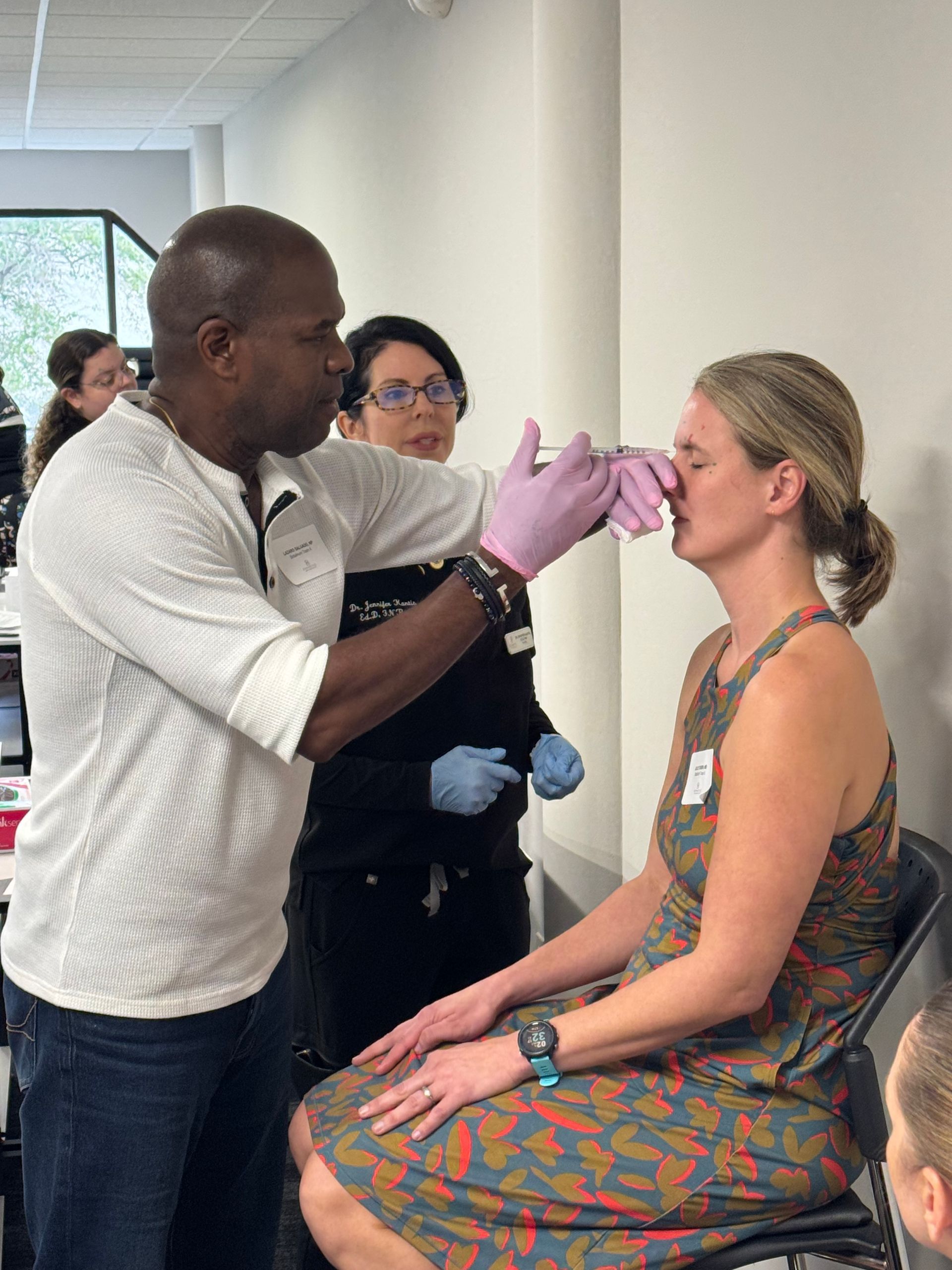 A patient receiving a botox injection at Esthetic Skin Institute