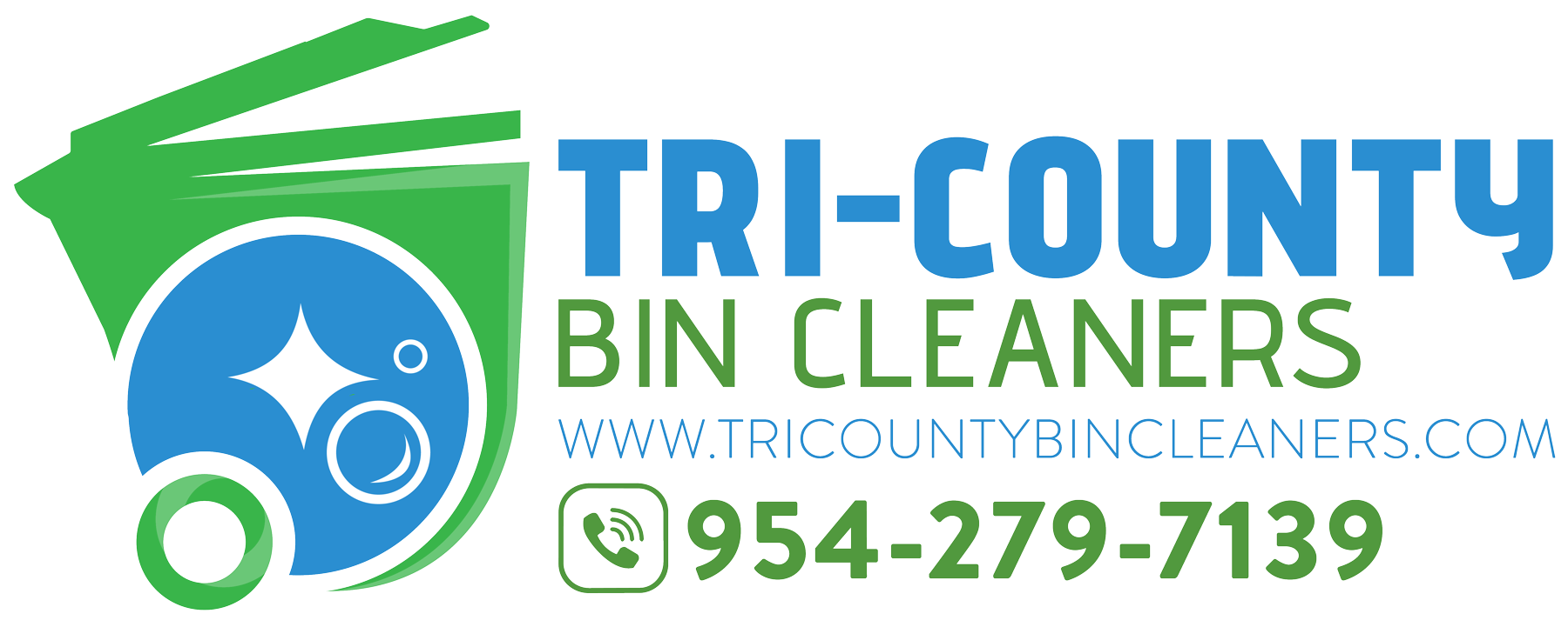 tri county bin cleaners logo with phone number