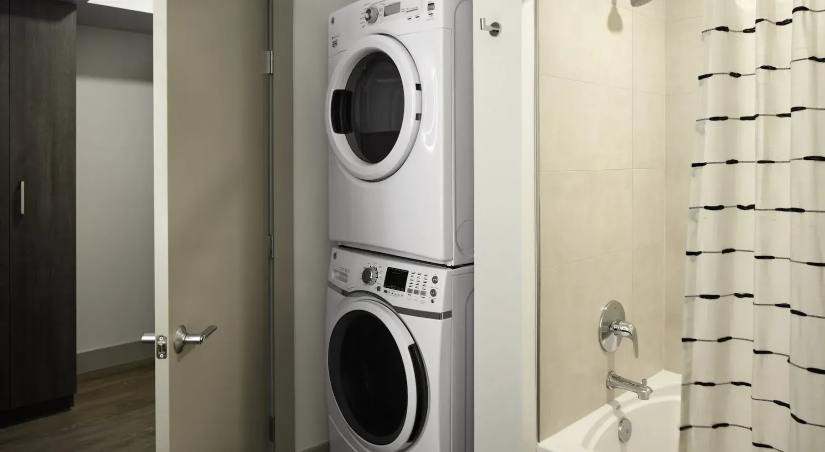 In-unit laundry at Kirkland Urban in Kirkland, WA.