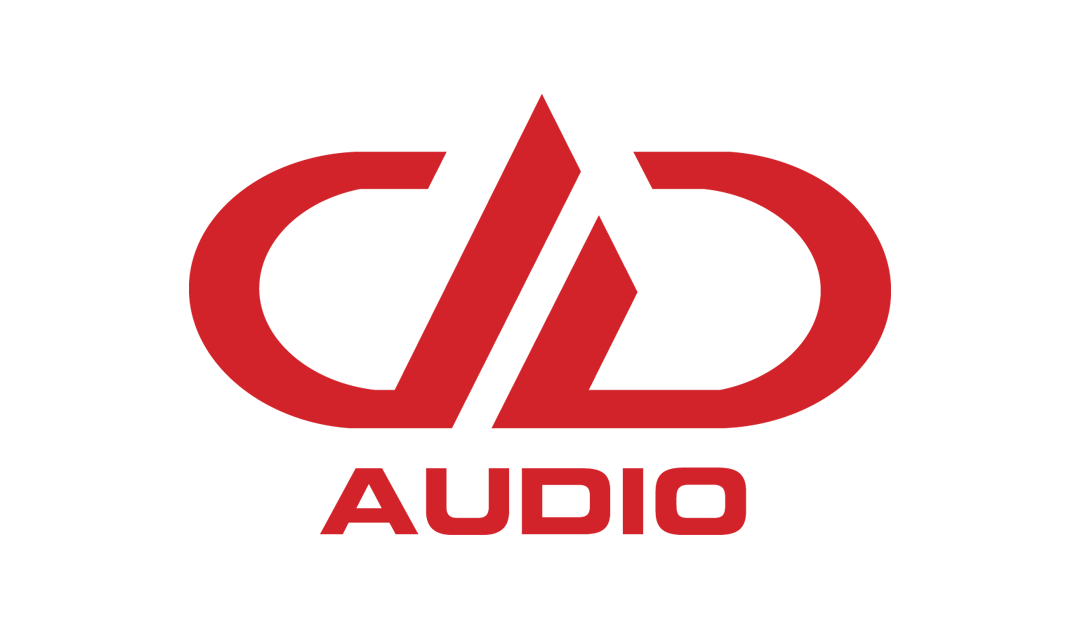 A red logo featuring a stylized