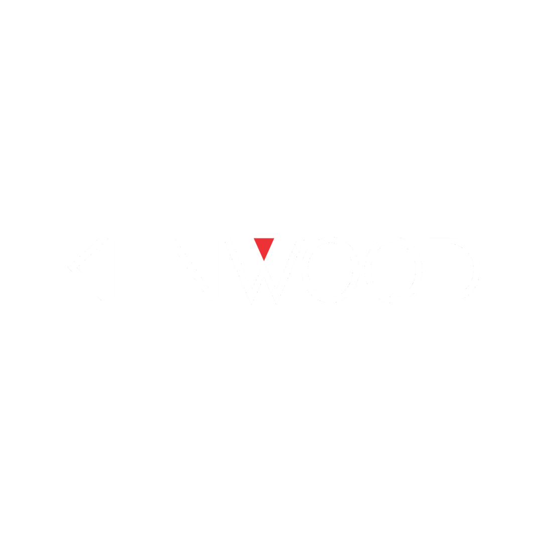 A white logo reading