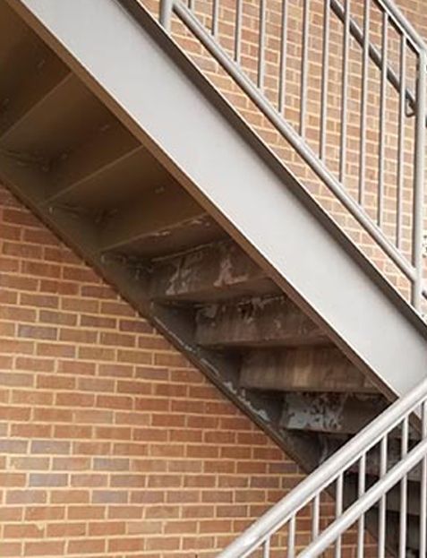 Before Building Stairs Painting