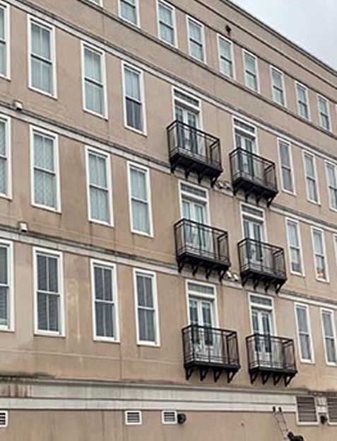 Before Building Exterior Painting