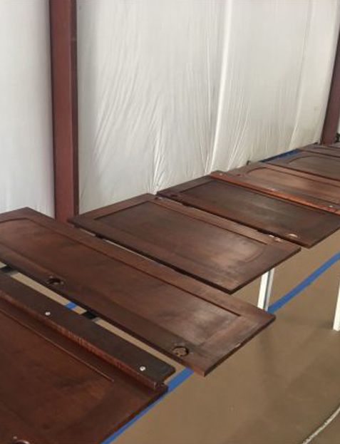 Before Cabinet Door Painting