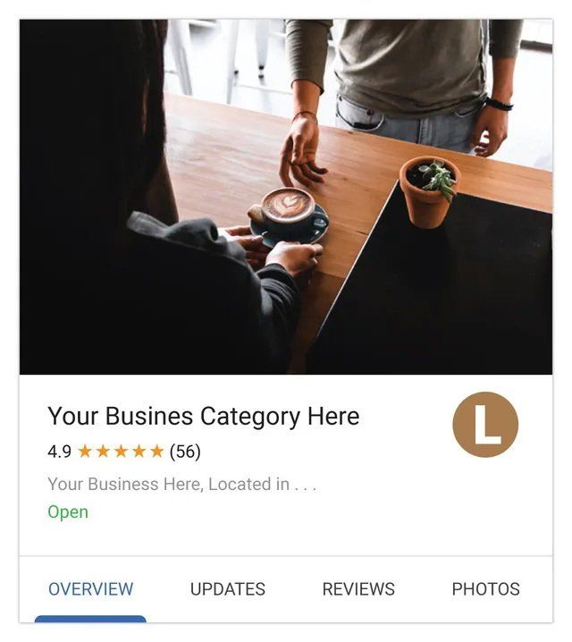Google My Business listing