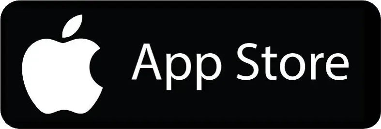 A black app store button with an apple logo on it.