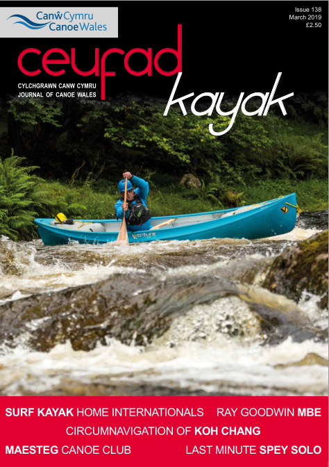 Clawr cylchgrawn o'r enw ceurad kayak