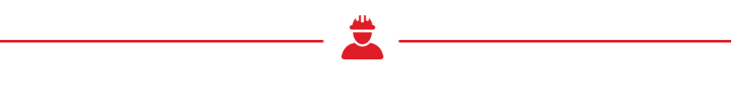 Línea horizontal roja con un pequeño icono rojo centrado sobre un fondo blanco.